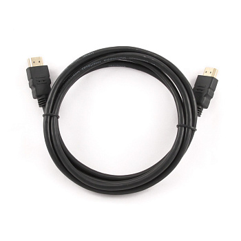 Кабель HDMI Cablexpert CC-HDMI4-6, 1.8м, v2.0, 19M/19M, черный, позол.разъемы, экран, пакет (CC-HDMI4-6)
