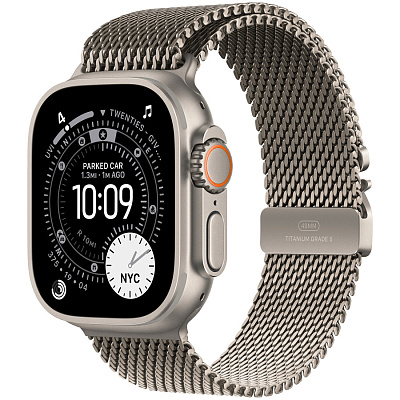 Смарт часы Apple Watch Ultra 3 GPS + Cellular 49mm Natural Titanium Case with Natural Titanium Milanese Loop - Small (MEWW4QR/A)
