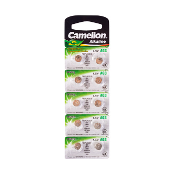 Батарейка CAMELION Alkaline AG3-BP10(0%Hg) 10 шт. в блистере (AG3-BP10(0%Hg))