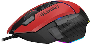 Мышь A4Tech Bloody W95 Max Sports, Red, Wired, Gaming, Optical, 12000dpi, RGB backlight, 1.8m, USB (W95 MAX SPORTS/ RED ACTIVATED)