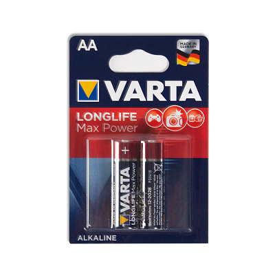Батарейка VARTA Longlife Power Max Mignon 1.5V - LR6/AA 2 шт в блистере (LR6/АА Longlife Power Max 2)
