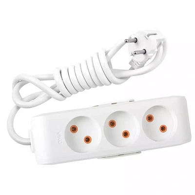 Удлинитель VIKO Multi-Let 3 х 3м без заземления, белый (90112303)