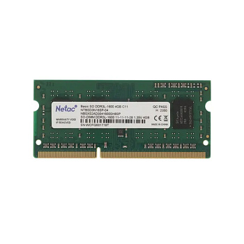 Оперативная память для ноутбука Netac NTBSD3N16SP-04 DDR3 4GB 1600MHz (NTBSD3N16SP-04)