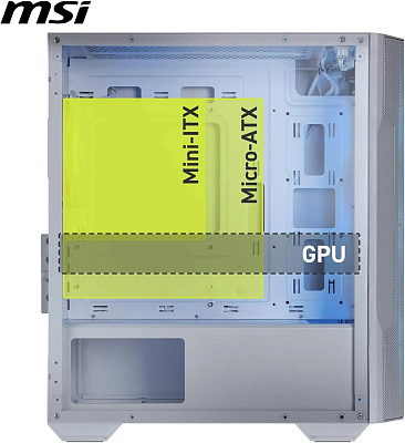 Компьютерный корпус MSI MAG FORGE M100R (MAG FORGE M100R WHITE)