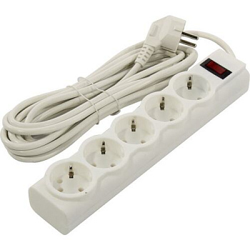 Сетевой фильтр Defender PowerS 50, 5 розеток, 5м, White (99519)