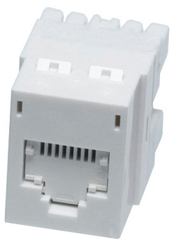 Информационный разъём MOLEX GSC Cat.6, 568A/B, с защитной шторкой, белый (KSJ-00018-02)