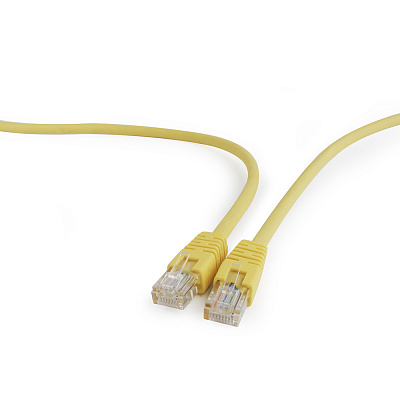Патч-корд UTP Cablexpert PP12-5M/Y кат.5e, 5м, литой, многожильный (жёлтый) (PP12-5M/Y)