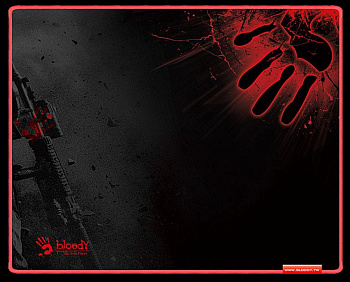 Коврик игровой Bloody B-081S Размер: 350  X 280  X 2 mm BLACK-RED (B-081S)