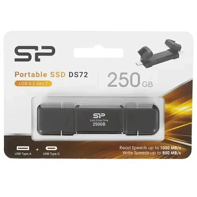 Внешний SSD Silicon Power DS72 250GB Black (SP250GBUC3S72V1K)