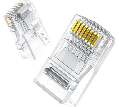 Коннектор UGREEN RJ-45 (UTP) CAT 6, 10шт., NW120 (50961)