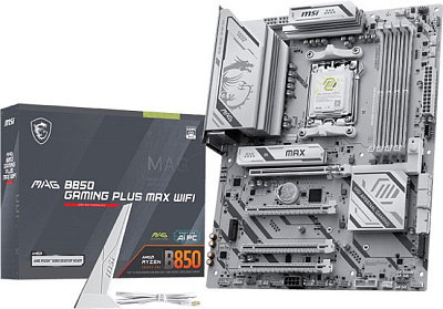Материнская плата MSI MAG B850 GAMING PLUS MAX WIFI - Белая (MAG B850 GAMING PLUS MAX WIFI)
