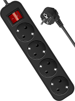 Удлинитель DEFENDER с заземлением G450 5 м, 4 розетки (99339) Удлинитель DEFENDER с заземлением G450 5 м, 4 розетки (99339)