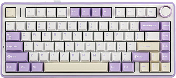 Клавиатура AULA F75, Gray Wood V3 switch, Purple-White-Gree (F75 G/W3 PBG_V2)