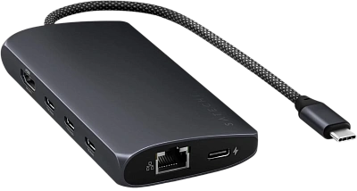Картридер / USB-хаб Satechi USB-C MultiPort Adapter 8K with Ethernet V3 - Midnight (ST-P8KED)
