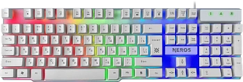 Клавиатура Defender Neros GK-147, Wired, Multimedia, Gaming, White, USB (45147)