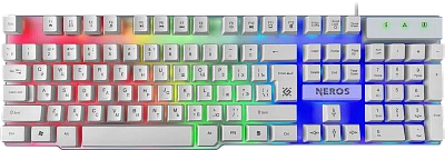 Клавиатура Defender Neros GK-147, Wired, Multimedia, Gaming, White, USB (45147)
