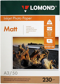Бумага Lomond A3, 230г/м2, 50 листов, глянцевая, односторонняя (0102025)