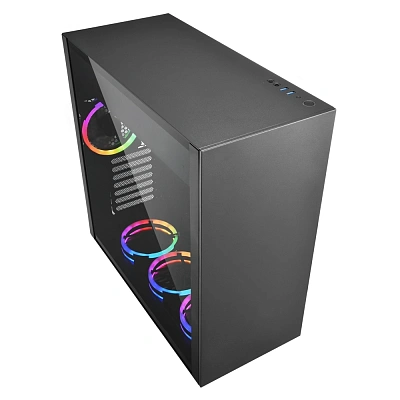 Корпус ПК без БП Sharkoon PURE STEEL RGB Bk 