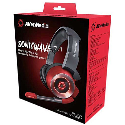 Игровые наушники AverMedia SonicWave 7.1 GH337 Black (40AAGH337APK)