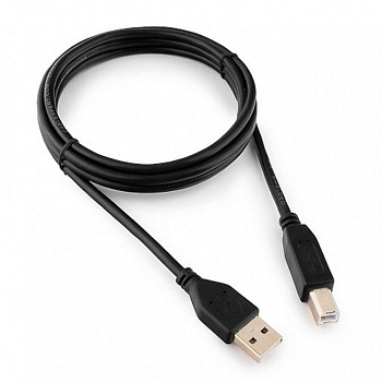 Кабель USB 2.0 Pro Cablexpert CCF-USB2-AMBM-6, AM/BM, 1.8м, экран, феррит.кольцо, черный, пакет (CCF-USB2-AMBM-6)