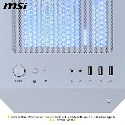 Компьютерный корпус MSI MAG FORGE M100R (MAG FORGE M100R WHITE)