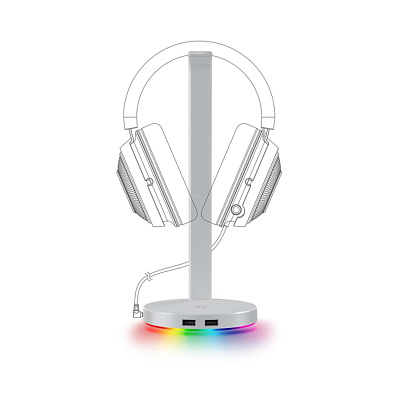 Подставка для наушников Razer Base Station V2 Chroma - Mercury (RC21-01510300-R3M1)