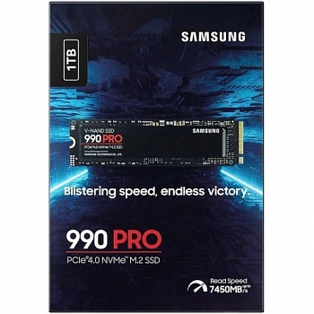 Твердотельный накопитель SSD Samsung 990 PRO 1 ТБ,M.2 2280 PCI-E (MZ-V9P1T0BW)
