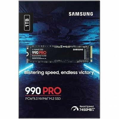 Твердотельный накопитель SSD Samsung 990 PRO 1 ТБ,M.2 2280 PCI-E (MZ-V9P1T0BW)