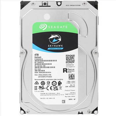 Жёсткий диск HDD 4 Tb SATA 6Gb/s Seagate SkyHawk ST4000VX016 3.5" 256Mb (ST4000VX016)