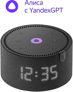 Умная колонка Яндекс Станция Мини с часами Черный оникс (YNDX-00020K)