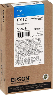 Картридж Epson SC-P5000 200ml Cyan голубой (C13T913200)