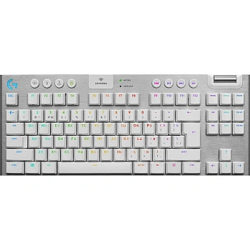 Клавиатура беспроводная LOGITECH G915 TKL (GL Tactile Brown), белый (920-010117)