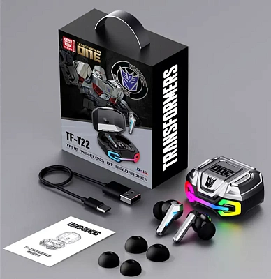 Наушники беспроводные TWS Transformers TF-T22, Gray (Silver) (TF-T22_Gray (Silver))