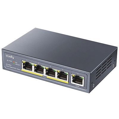 Коммутатор PoE+ GbE  5-портовый CUDY GS1005P  (GS1005P)