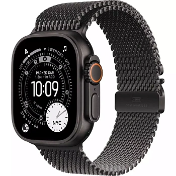 Смарт часы Apple Watch Ultra 3 GPS + Cellular 49mm Black Titanium Case with Black Titanium Milanese Loop - Large (MF1T4QR/A)