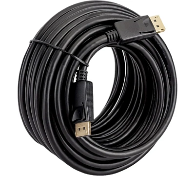 Кабель DisplayPort Cablexpert CC-DP2-10M, 20M/20M, v1.2, экран, 10м, черный, пакет (CC-DP2-10M)