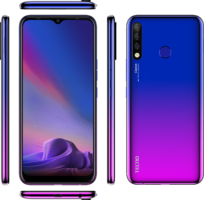 Смартфон Tecno Camon 12, 4/64GB, Dawn Blue (CC7 DAWN BLUE 4/64GB)