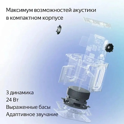 Умная колонка Яндекс.Станция Миди с Zigbee, Чёрная (YNDX-00054BLK)
