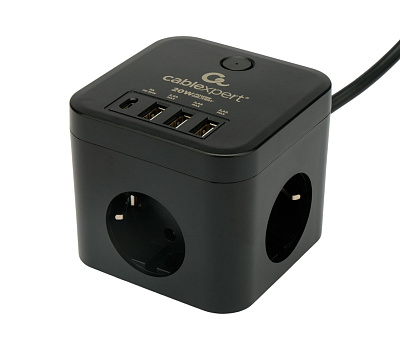 Сетевой фильтр Cablexpert Cube CUBE-3-CU3-B-1.5 черный (CUBE-3-CU3-B-1.5)