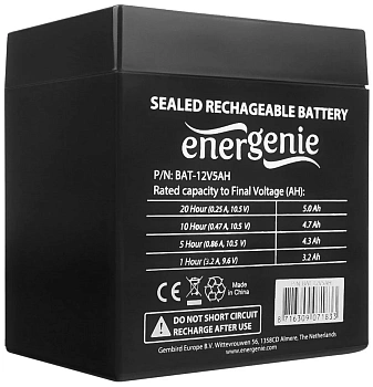 Аккумулятор Energenie BAT-12V5AH черный (BAT-12V5AH)