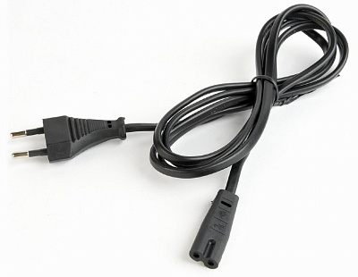 Кабель питания аудио/видео Cablexpert PC-184-VDE-1M, 1м, CEE 7/16 - C7, VDE, 2-pin, 2х0,75, черный, (PC-184-VDE-1M)