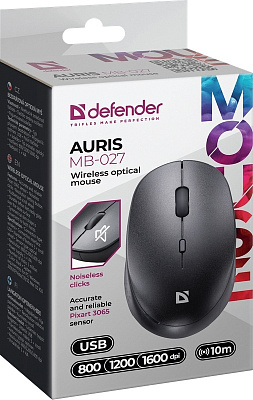 Мышь беспроводная Defender AURIS MB-027 Черный (52027)