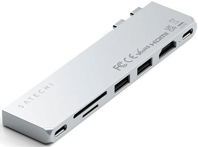 Картридер / USB-хаб Satechi Pro Hub Slim - Silver (ST-HUCPHSS)