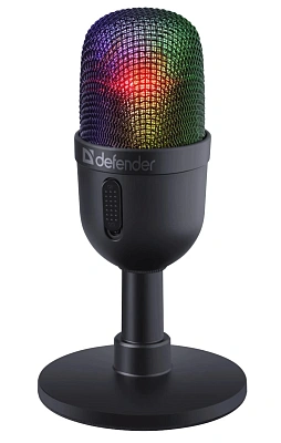 Игровой стрим микрофон Defender Forte GMC 350 USB черный (64635)