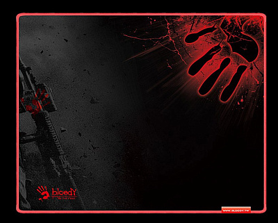 Коврик игровой Bloody B-080 Размер: 430 X 350 X 4 mm BLACK-RED (B-080)