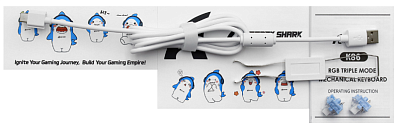Клавиатура Attack Shark K86, Linear Blue Whale switch, Business grey (K86-GR)