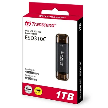 Внешний SSD M.2 1TB Transcend ESD310C Type-A/C (TS1TESD310C)