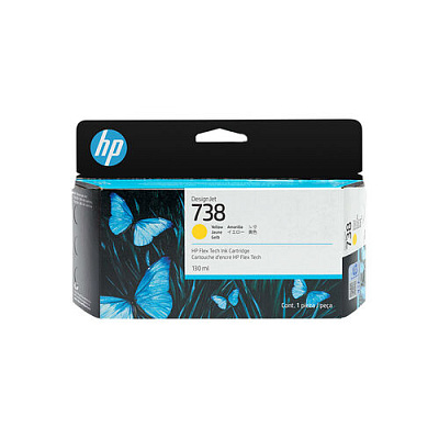 Желтый картридж HP 738 DesignJet, 130 мл (498N7A)