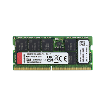 Модуль памяти Kingston, SO-DIMM ECC DDR5 32 GB 4800MHz (KSM48T40BD8KM-32HM) Модуль памяти Kingston, SO-DIMM ECC DDR5 32 GB 4800MHz (KSM48T40BD8KM-32HM)