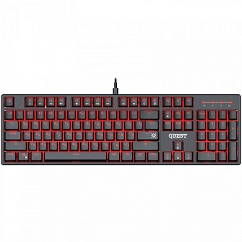 Клавиатура Defender Quest GK-596, Black, Wired, Gaming, Multimedia, USB (45596)